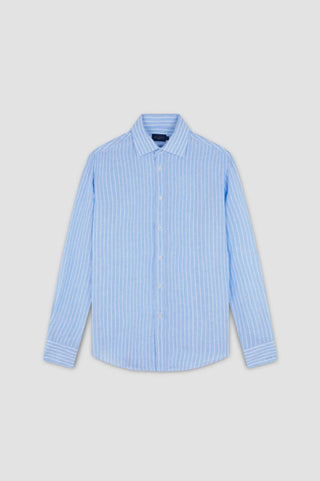Paul & Shark - Striped long-sleeve linen shirt