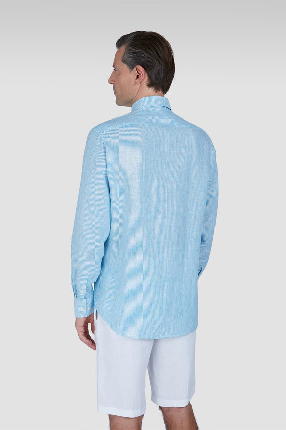 Paul & Shark - Chemise de lin manches longues à rayures