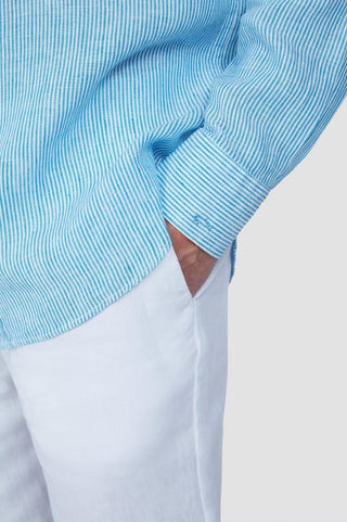 Paul & Shark - Striped Long Sleeve Linen Shirt