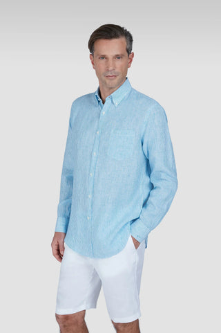 Paul & Shark - Striped Long Sleeve Linen Shirt