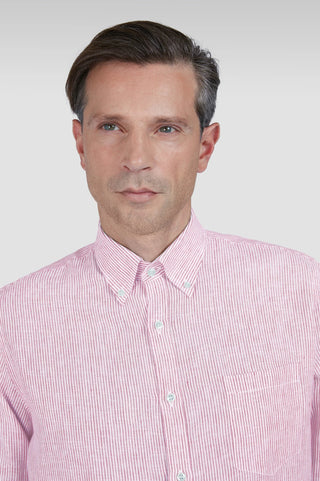 Paul & Shark - Striped Long Sleeve Linen Shirt