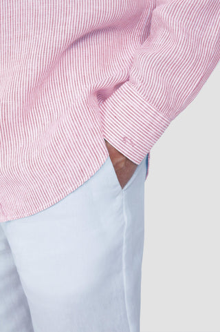 Paul & Shark - Striped Long Sleeve Linen Shirt