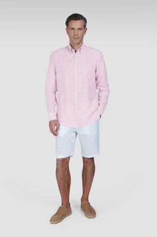 Paul & Shark - Striped Long Sleeve Linen Shirt