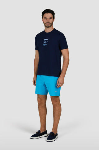Paul & Shark seersucker swimsuit with badge