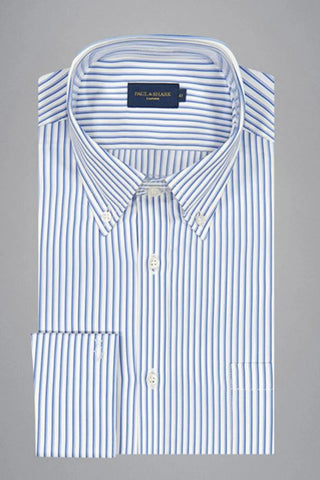 Paul & Shark - Chemise rayée twill de coton
