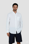 Paul & Shark - Chemise de lin manches longues unie