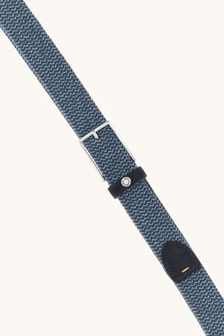 Paul & Shark - Belt with braided elastic suede details
