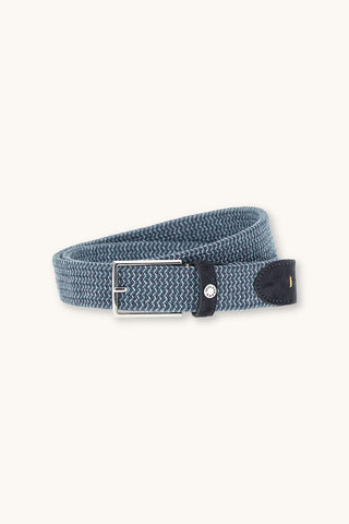 Paul & Shark - Belt with braided elastic suede details