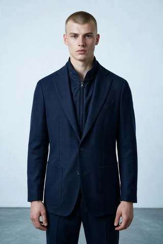 Emanuel Berg - Alberto - D-Constructed Wool and Cashmere Suit Jacket - Navy
