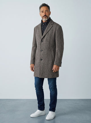 Digel - Deus - Wool coat with detachable zip collar