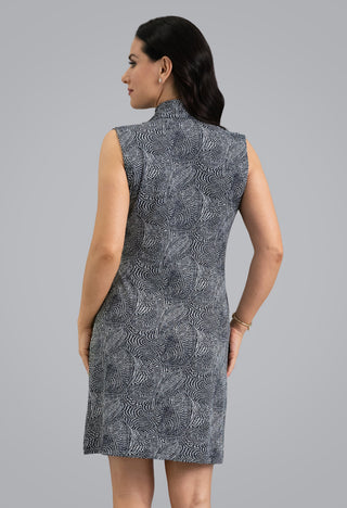 Ibkül - Stephanie Sleeveless Mock Neck Dress - 58247