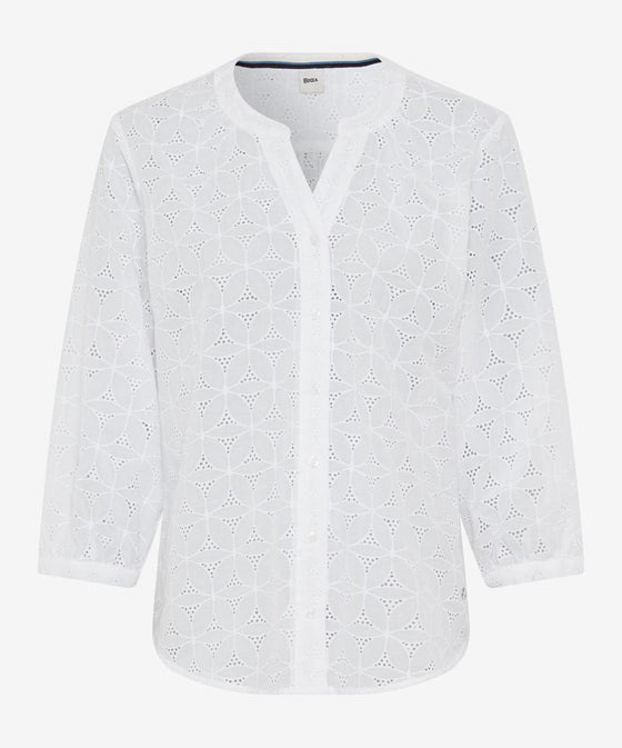 BRAX - Velia - Blouse de mélange coton à motifs