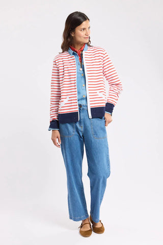 Armor-Lux - Thick cotton striped zip-up cardigan