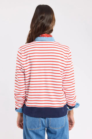 Armor-Lux - Thick cotton striped zip-up cardigan