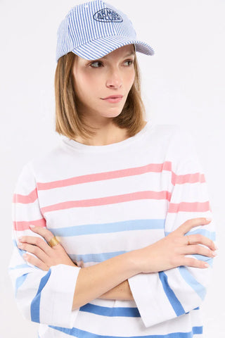Armor-Lux - Cotton striped sailor sweater with 3/4 sleeves