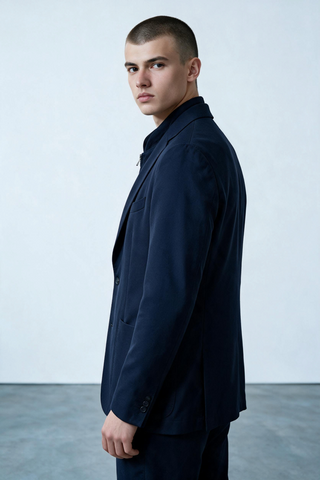 Emanuel Berg - Alberto - D-Constructed Wool and Cashmere Suit Jacket - Navy