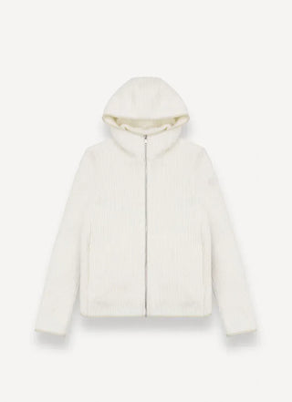 Colmar - Women's curly wool hooded zip cardigan