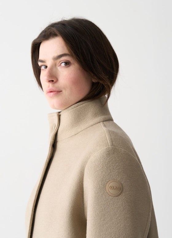 Colmar - Knit Tasteful - Manteau long en drap de laine pour femme