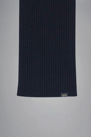 Paul & Shark - Foulard de tricot laine avec badge requin