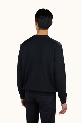 Paul & Shark - Soft Cool Touch Wool Crew Neck Sweater with Typhoon® Details
