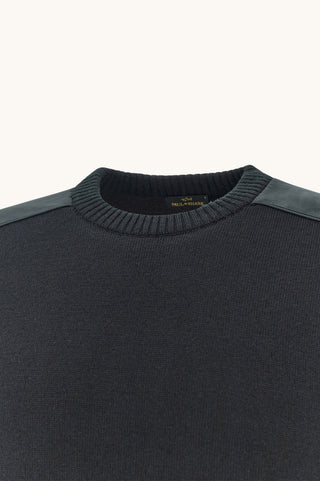 Paul & Shark - Soft Cool Touch Wool Crew Neck Sweater with Typhoon® Details
