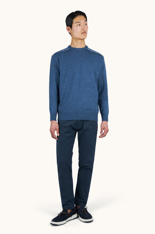 Paul & Shark - Soft Cool Touch Wool Crew Neck Sweater with Typhoon® Details