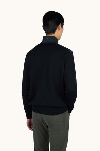 Paul & Shark - Soft Cool Touch Wool Zip-Up Collar Sweater with Typhoon® Details