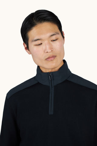 Paul & Shark - Soft Cool Touch Wool Zip-Up Collar Sweater with Typhoon® Details