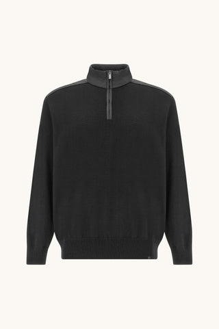 Paul & Shark - Soft Cool Touch Wool Zip-Up Collar Sweater with Typhoon® Details