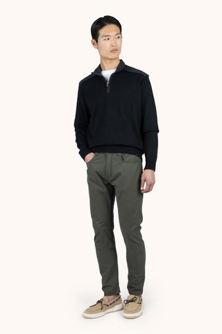 Paul & Shark - Soft Cool Touch Wool Zip-Up Collar Sweater with Typhoon® Details
