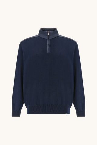 Paul & Shark - Soft Cool Touch Wool Zip-Up Collar Sweater with Typhoon® Details