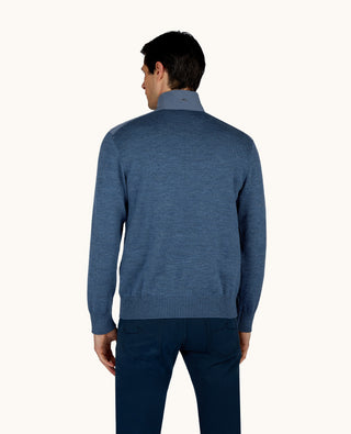 Paul & Shark - Soft Cool Touch Wool Zip-Up Collar Sweater with Typhoon® Details
