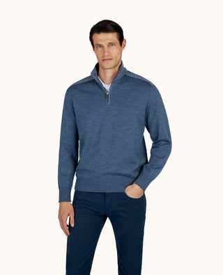 Paul & Shark - Soft Cool Touch Wool Zip-Up Collar Sweater with Typhoon® Details