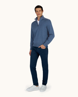 Paul & Shark - Soft Cool Touch Wool Zip-Up Collar Sweater with Typhoon® Details