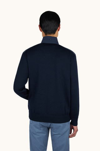 Paul & Shark - Soft Cool Touch Wool Cardigan with Typhoon® Re-4x4 Stretch Details