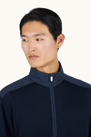 Paul & Shark - Soft Cool Touch Wool Cardigan with Typhoon® Re-4x4 Stretch Details