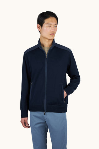 Paul & Shark - Soft Cool Touch Wool Cardigan with Typhoon® Re-4x4 Stretch Details