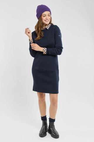 Armor-Lux - Bénodet plain wool dress - Navy