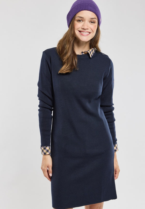 Armor-Lux - Robe unie de laine Bénodet - Marine
