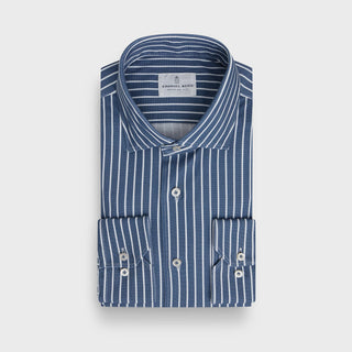 Emanuel Berg - Byron - Chemise manches longues à rayures Albini 4Flex - Modern Fit - Marine