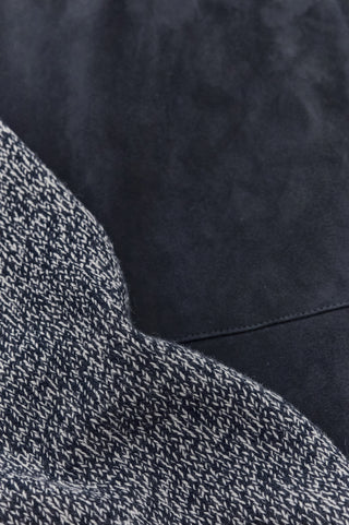 Paul & Shark - Suede cardigan with wool and cashmere knitwear