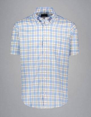 Paul & Shark - Chemise manches courtes à carreaux de coton Summer Breeze