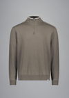 Paul & Shark - Pull à col zip en soie et coton avec détails en daim Aqualeather