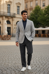 Digel - Edward - Veston à carreaux Micro Jacket Stretch - Modern fit