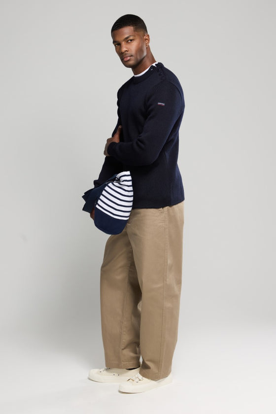 Armor-Lux - Fouesnant - Pull de laine marin uni