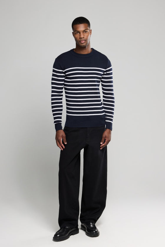 Armor-Lux - Goulenez - Pull rayé de laine merinos