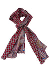 Hemley - Foulard de soie réversible paisley et motifs