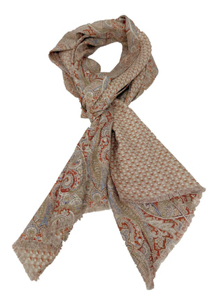 Hemley - Reversible silk scarf with paisley and patterns