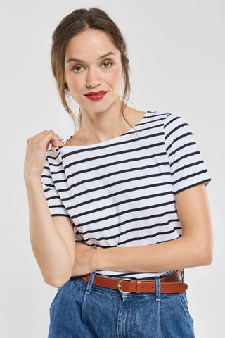 Armor-Lux - Hoëdic - Short-sleeved light cotton sailor top for women