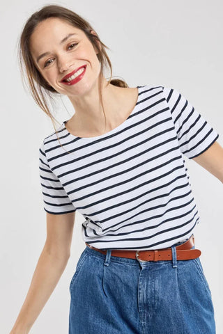 Armor-Lux - Hoëdic - Short-sleeved light cotton sailor top for women